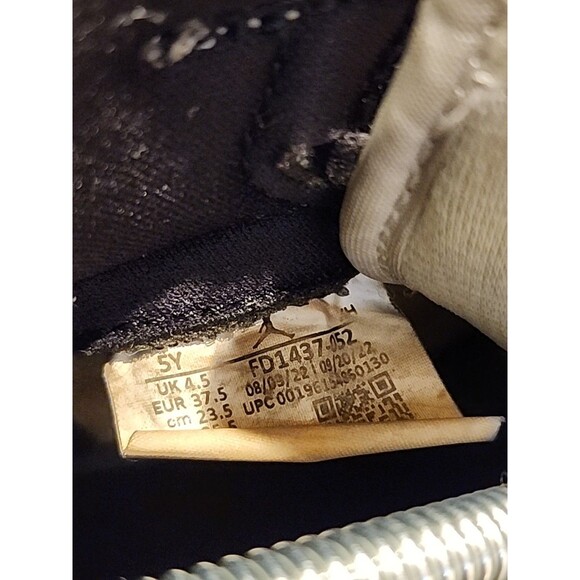 AIR JORDAN Size 5Y - Air Jordan 1 Retro OG High White Cement #FD1437-052 - Picture 7 of 16